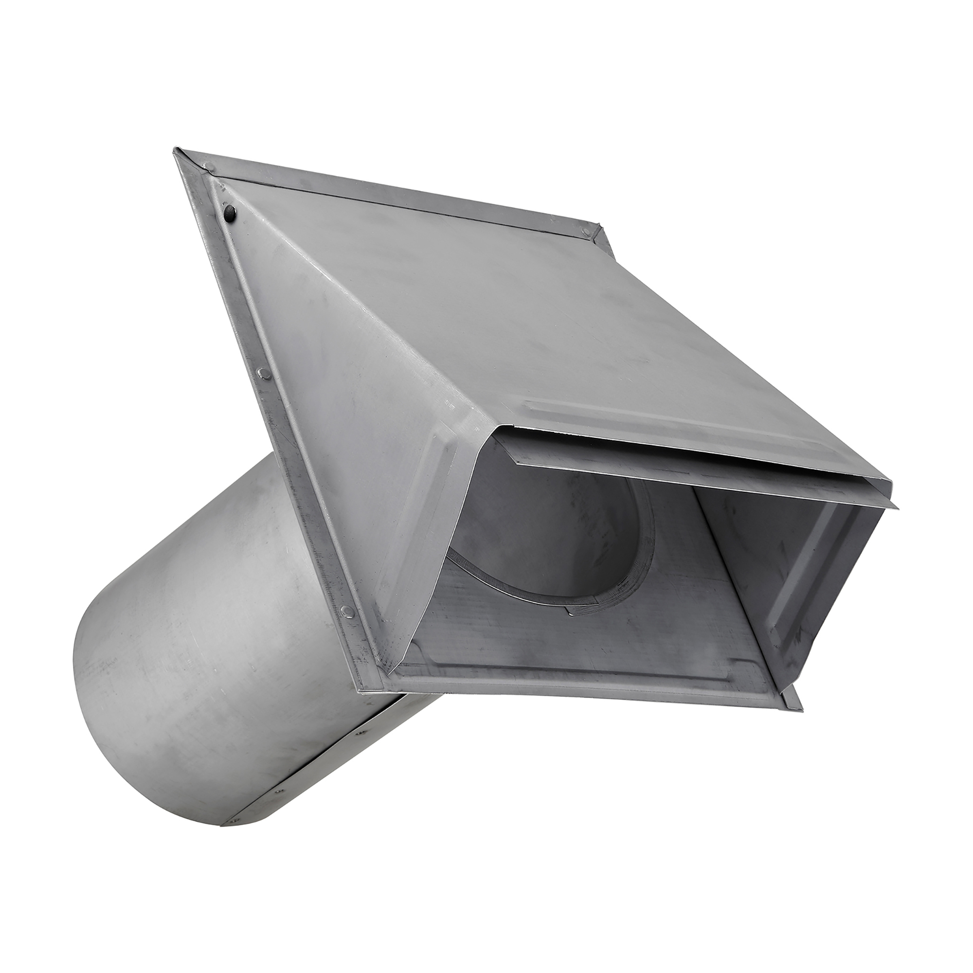 Lambro 6in. Paint-Grade Galvanized Wall Exhaust Hood Vent with Damper and 11in. Pipe, 26-Gauge, Model# EC-3460G-11-PG